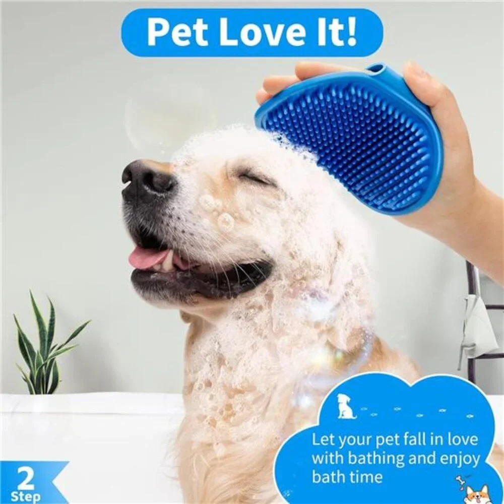3PCS Dog Bath Brush | Dog Shampoo Brush | Dog Scrubber for Bath Brush Scubber